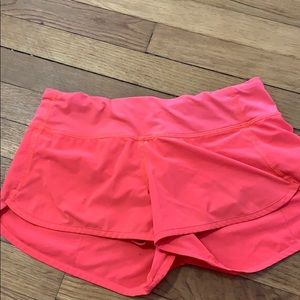 lululemon speed short - neon pink size 4